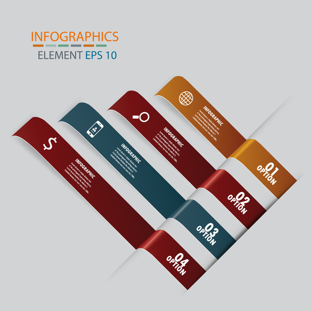 Moderne ontwerp infographic label element.vector illustrator achtergrond ontwerpsjabloon. - Vector, afbeelding