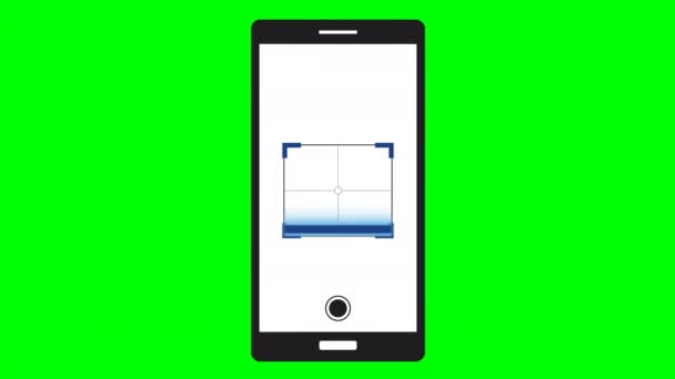 Barcode scannen mit bargeldlosem Zahlungskonzept von Smartphone Green Screen Animation. Bezahlen per QR-Code elektronische Geldbörse Kontaktlose Zahlungen. Technologie für mobiles Scannen von Rechnungen. - Filmmaterial, Video
