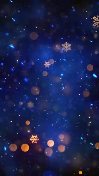移動式縦の決断 1080x1920 ピクセル,継ぎ目が無いループ,縦の解決が付いているクリスマスの雪および雪フレークは移動式ビデオのための大きい働きます - 映像、動画