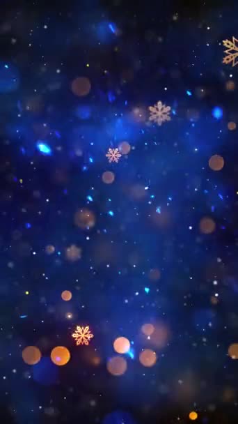Przenośna rozdzielczość pionowa 1080x1920 pikseli, Boże Narodzenie śnieg i płatki śniegu Tło z pętli bez szwu, Rozdzielczość pionowa, Świetnie sprawdza się w mobilnych filmach - Materiał filmowy, wideo