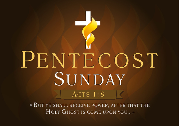 Pentecostes cartão de domingo
 - Vetor, Imagem