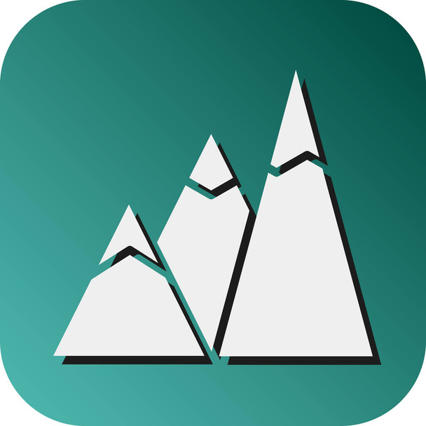 Icona di sfondo del gradiente del glifo vettoriale delle montagne per uso personale e commerciale - Vettoriali, immagini
