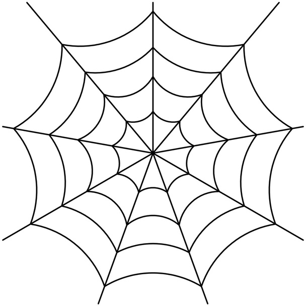 Örümcek ağı üzerinde beyaz vektör izole - Vektör, Görsel