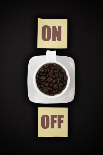 Kaffee an / aus - Foto, Bild