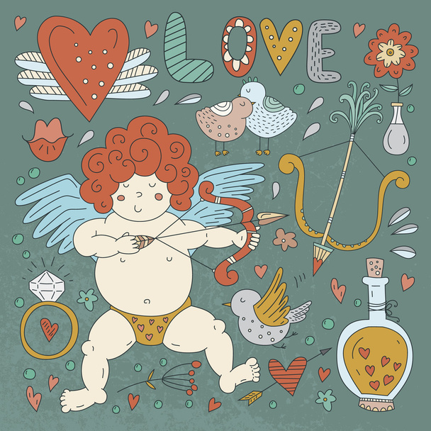 Valentines Day Doodle Collection - Vetor, Imagem