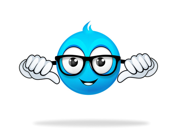 blue cartoon character - Photo, Image