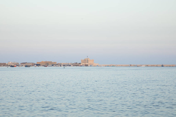 Belle vue sur la mer et la vieille ville d'Alexandrie, Egypte - Photo, image