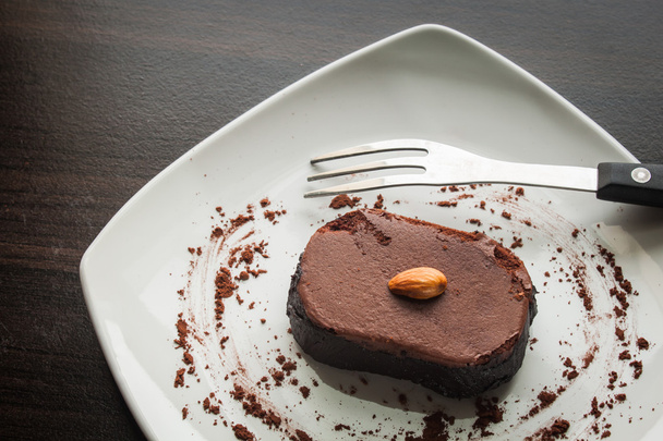 Chocolate cake withalmond. - Photo, image