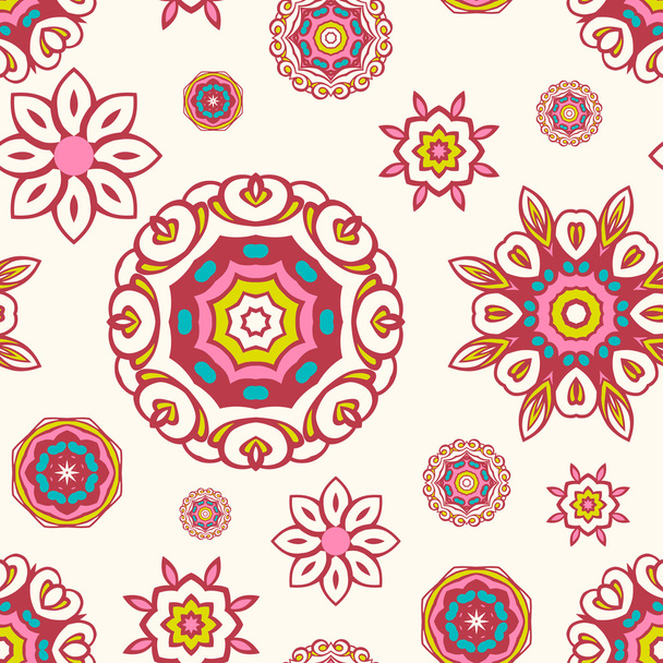 florales nahtloses Muster auf beigem Hintergrund, dekorativer Vektor - Vektor, Bild