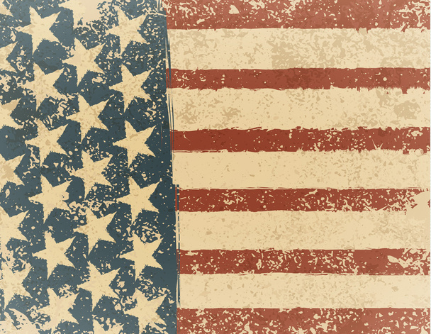 Grunge American flag background illustration, EPS 10 - Foto, afbeelding