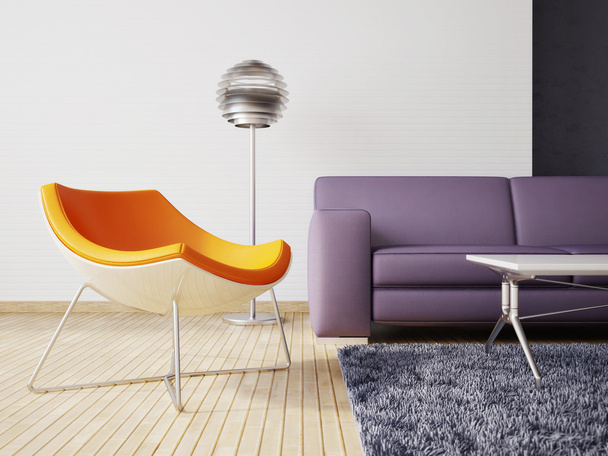 Modern interior room with nice furniture inside. - Foto, Bild