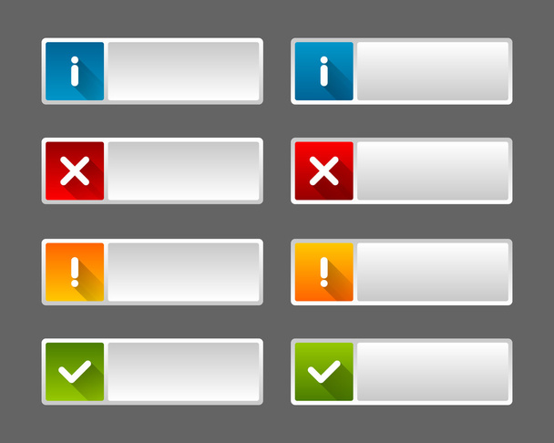 Notification icons and buttons - Vector, Image
