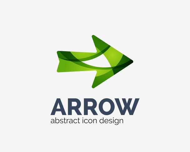 Clean moden wave design arrow logo - Vector, Image