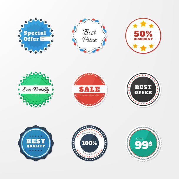 Sale, discount, price badges - Vector, Image