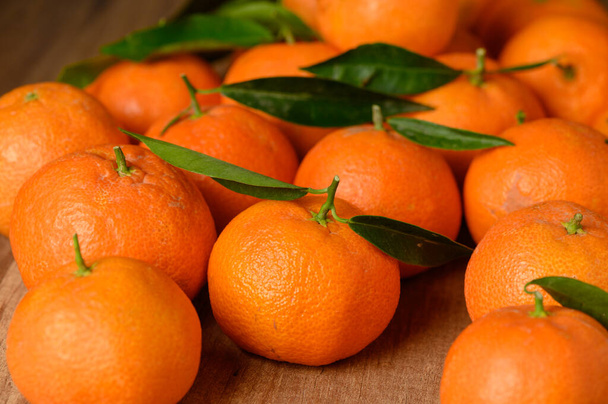 fresh juicy tangerines on the table 1 - Photo, Image
