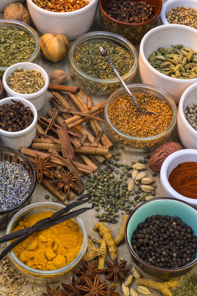 Spices and Dried Herbs - Foto, imagen