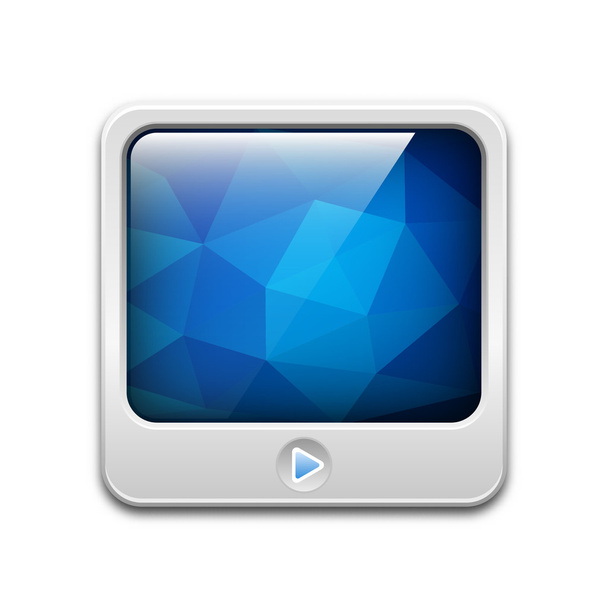 Icono de tecnología con botón de reproducción
 - Vector, Imagen