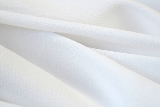 текстура білої тканини, шовковий фон, поверхня, - Фото, зображення