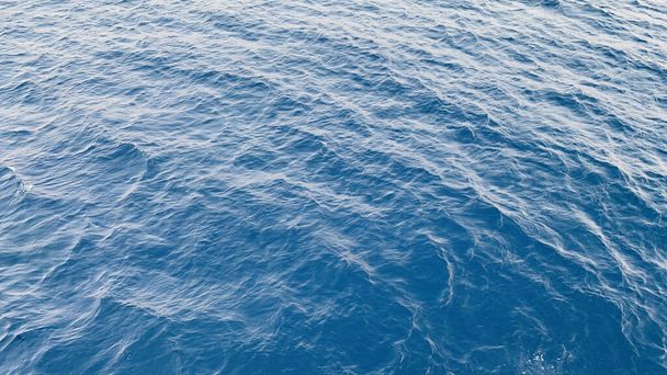 抽象的な青い色の水波の写真,純粋な自然な渦模様の質,背景写真,青い海の水質の背景. インドネシアの海の表面 - 写真・画像