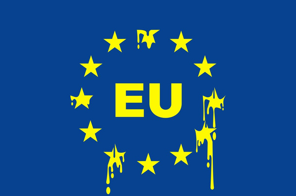 símbolos e problemas da europa
  - Vetor, Imagem