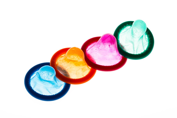 Bunte Kondome - Foto, Bild