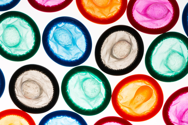 prezerwatywy kolorowe - Zdjęcie, obraz