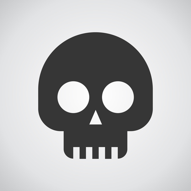 Skulls icon on grey background - Vector, Image
