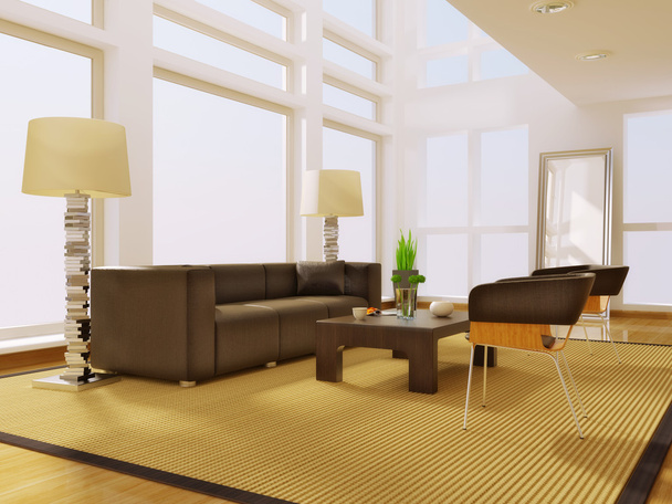 Habitación interior moderna con muebles agradables en el interior
. - Foto, Imagen
