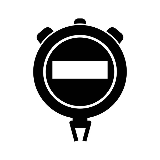 Egyszerű és monokróm digitális stopper ikon - Vektor, kép