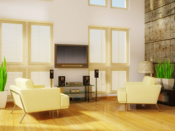 Quarto interior moderno com mobiliário agradável dentro
. - Foto, Imagem