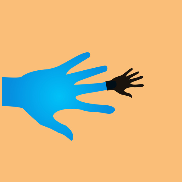 Lapos ikon kezét. színes absztrakció - Vektor, kép