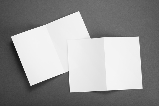 blank white folding paper flyer - Φωτογραφία, εικόνα