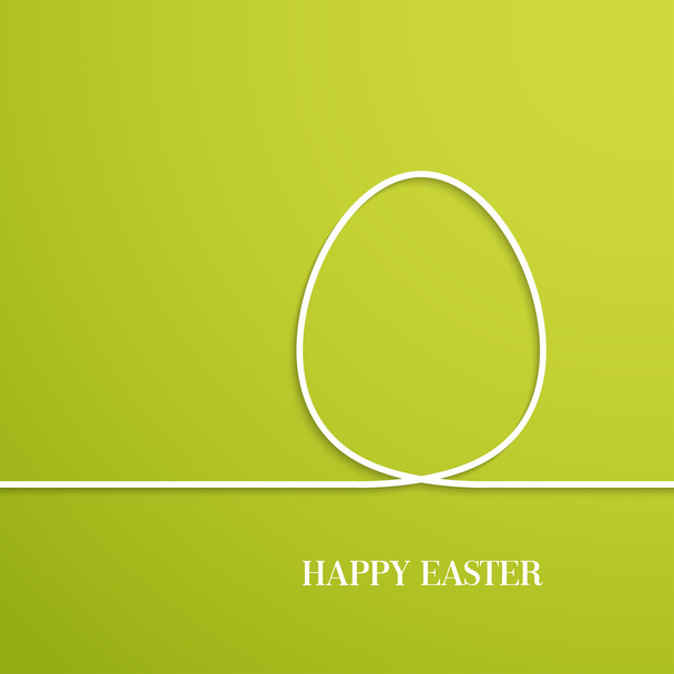 Happy Easter card with paper egg. - Vector, Image