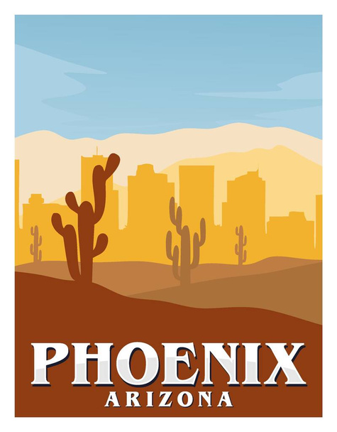 phoenix arizona Ηνωμένες Πολιτείες της Αμερικής - Διάνυσμα, εικόνα