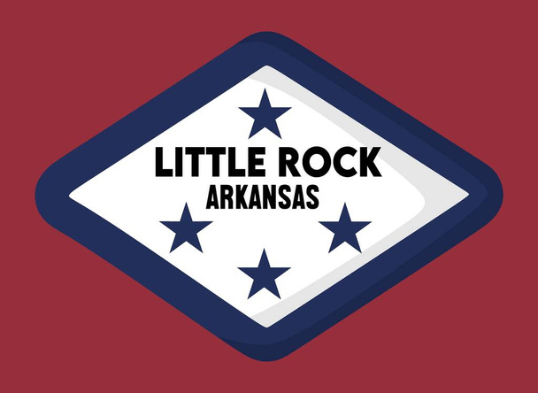 little rock arkansas united states - Vector, Image