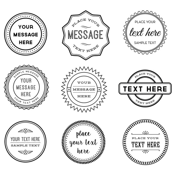 Vector Set of Retro Stamps and Badges - Wektor, obraz