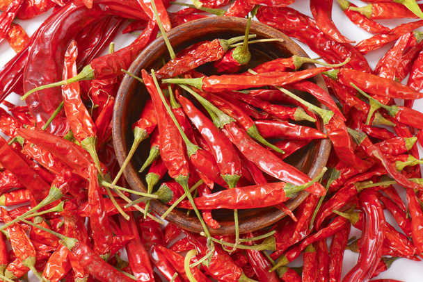 szárított piros chili paprika - Fotó, kép