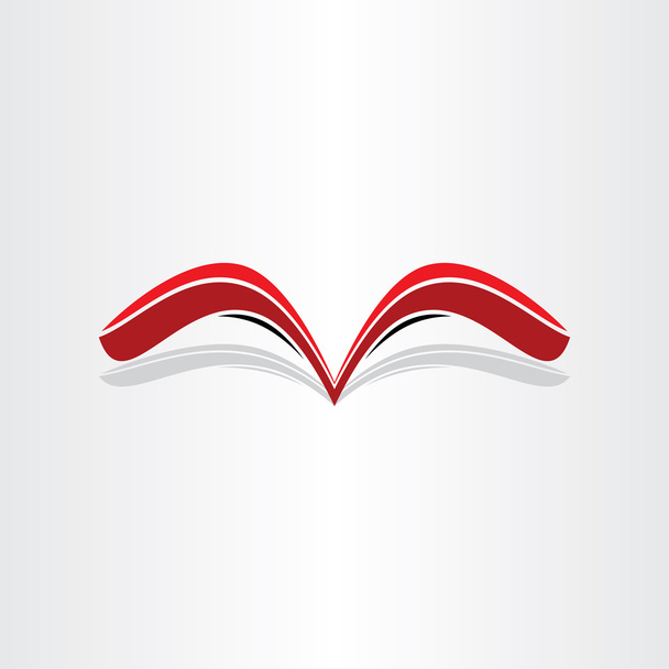 livro vermelho design estilizado abstrato
 - Vetor, Imagem
