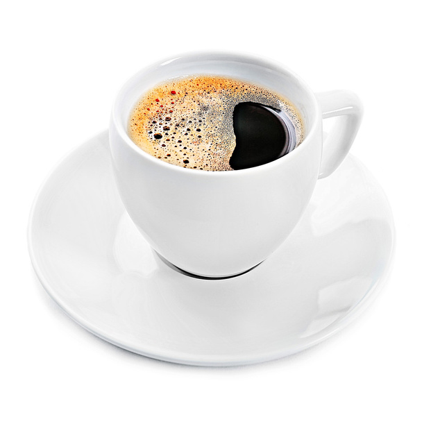 kopje koffie geïsoleerd op wit - Foto, afbeelding