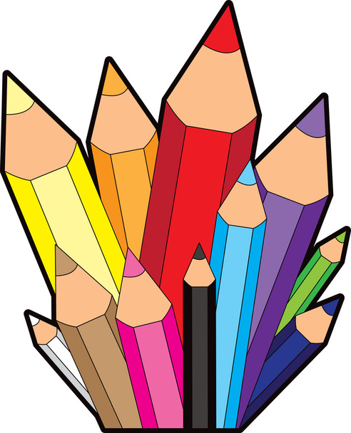 Icono de Rainbow Pencil City
 - Vector, imagen