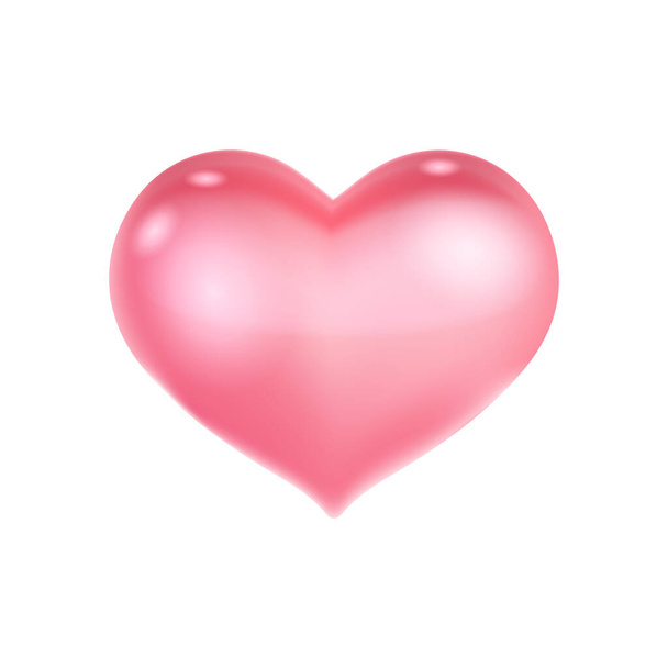 Рожева любов 3d дизайн на білому тлі - Вектор, зображення
