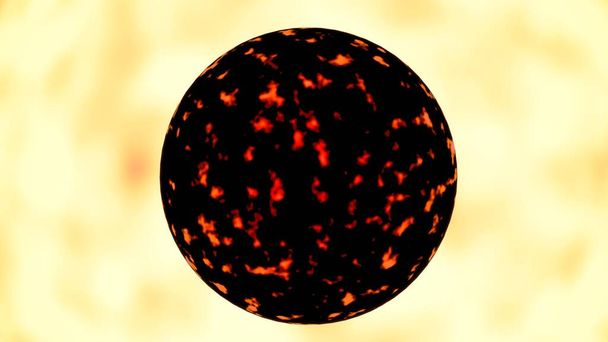 3d rendering 55 Cancri e o 55 Cnc e, o Janssen es un exoplaneta en la órbita de su Sol - Foto, imagen