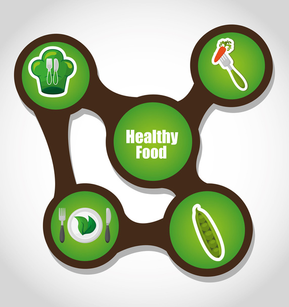 healthy food infographics  - Wektor, obraz