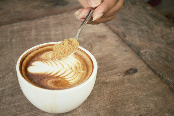café de arte latte vintage - Foto, imagen