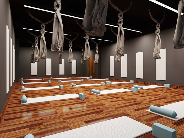 3d renderização de ioga estúdio de bem-estar - Foto, Imagem