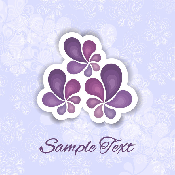 Beautiful floral leaf greeting card. Vector illustration. - Vetor, Imagem