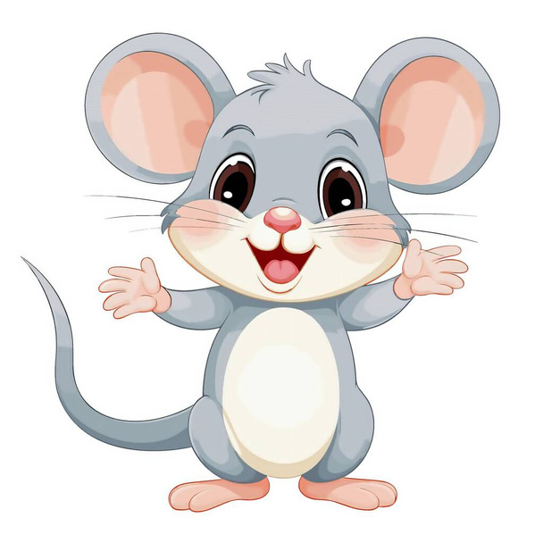 söpö sarjakuva hiiri eristetty kuva - Vektori, kuva