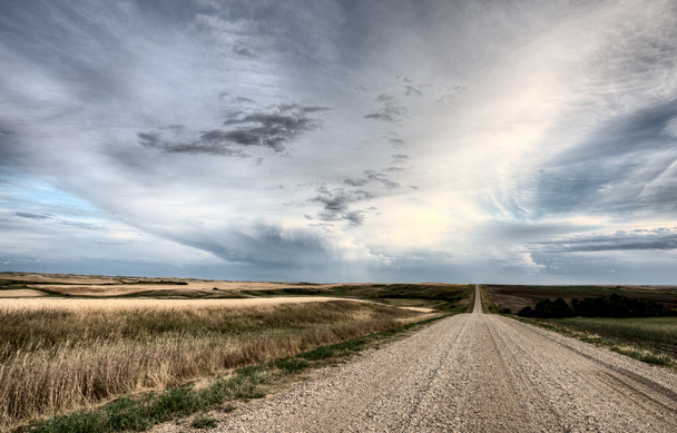 Prairie Road Storm Clouds - Photo, Image
