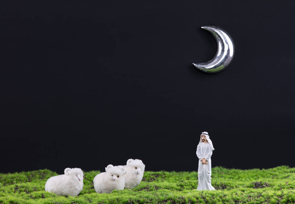 Рамадан, фігура арабської та іграшкової вівці - Фото, зображення