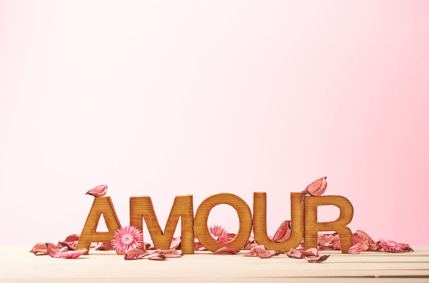 Word Amour meaning Love - Foto, Imagem